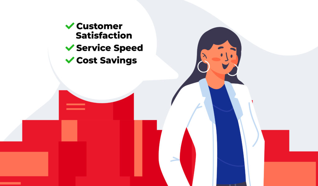 Customre Satisfaction, Service Speed, and Cost Savings are all benefits to be considered from launching same-day delivery in your medical lab business.