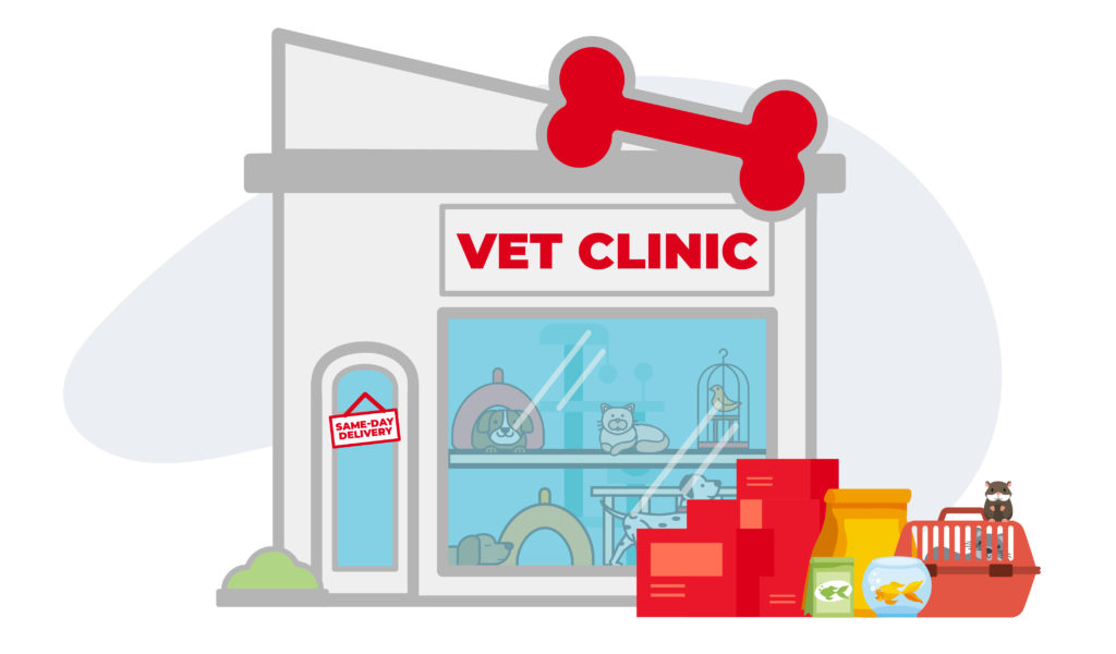 A vet clinic launches their new same-day delivery program.