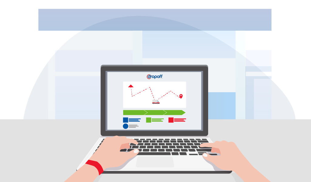 A retail business owner tracking their deliveries using Dropoff's delivery tracking software.