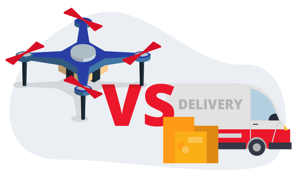 drone delivery vs other types of delivery