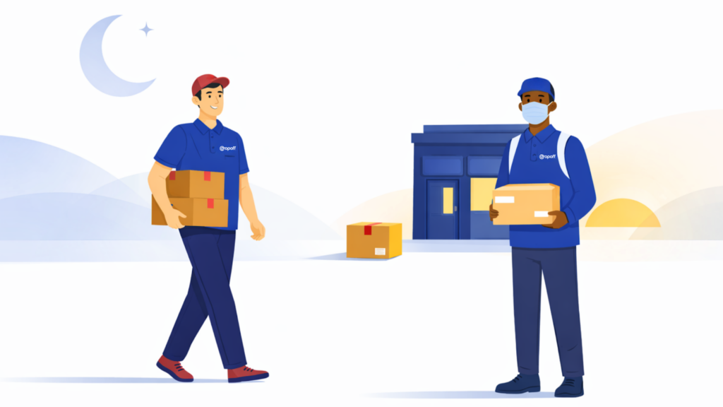 Visual example of overnight courier delivery showing next-day readiness for healthcare and enterprise shipments without the cost of express or STAT delivery.