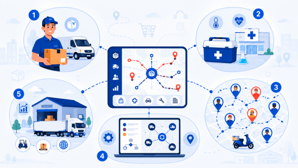 Final-mile delivery provider types for healthcare retail ecommerce and enterprise logistics
