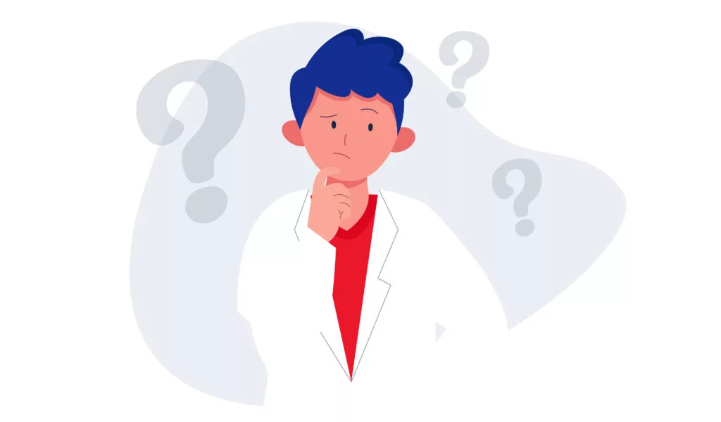 A pharmacist thinking