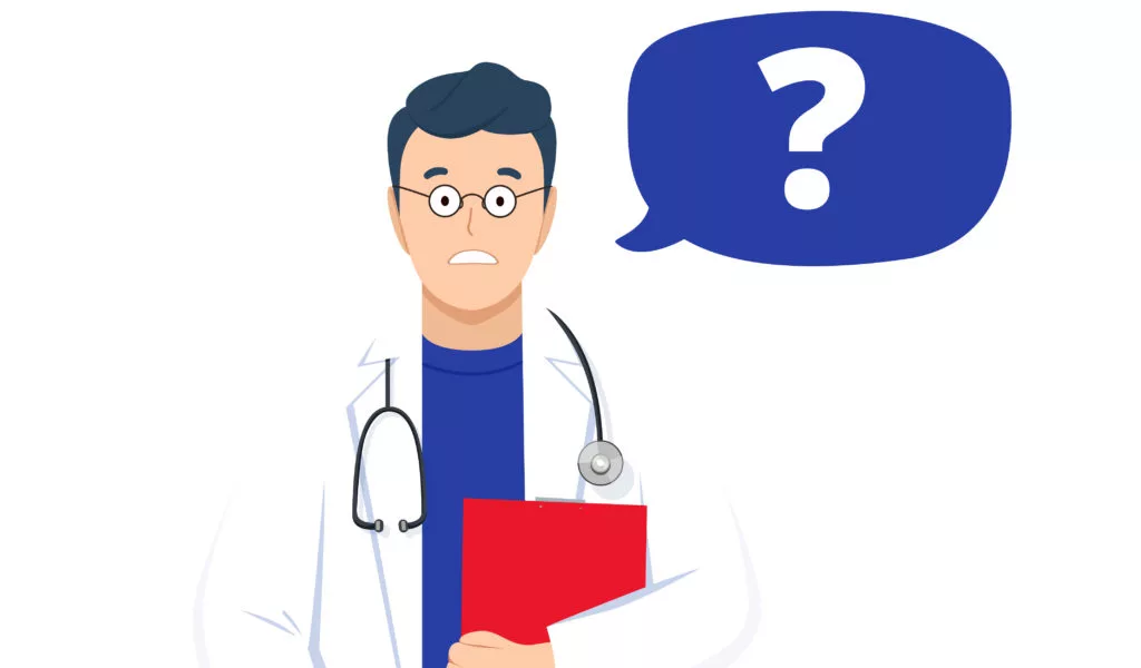 A medical professional considering the challenges in medical logistics.