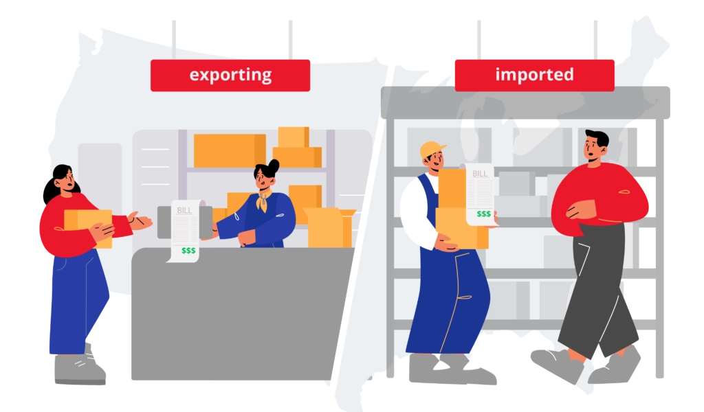 A business owner working with customs; importing and exporting