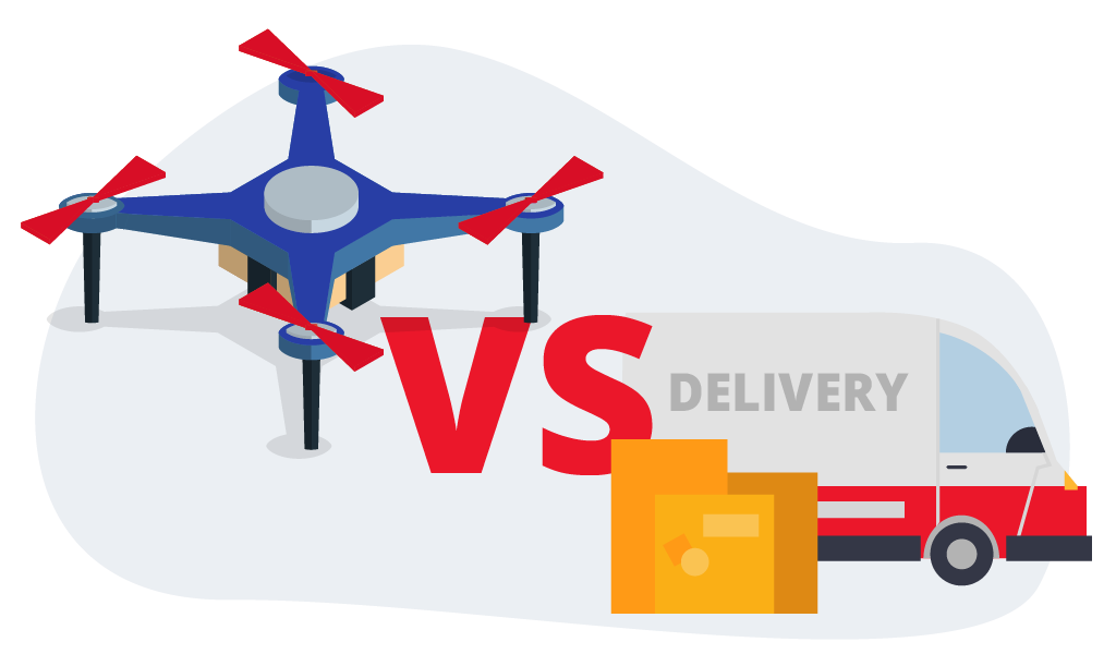 drone delivery vs other types of delivery