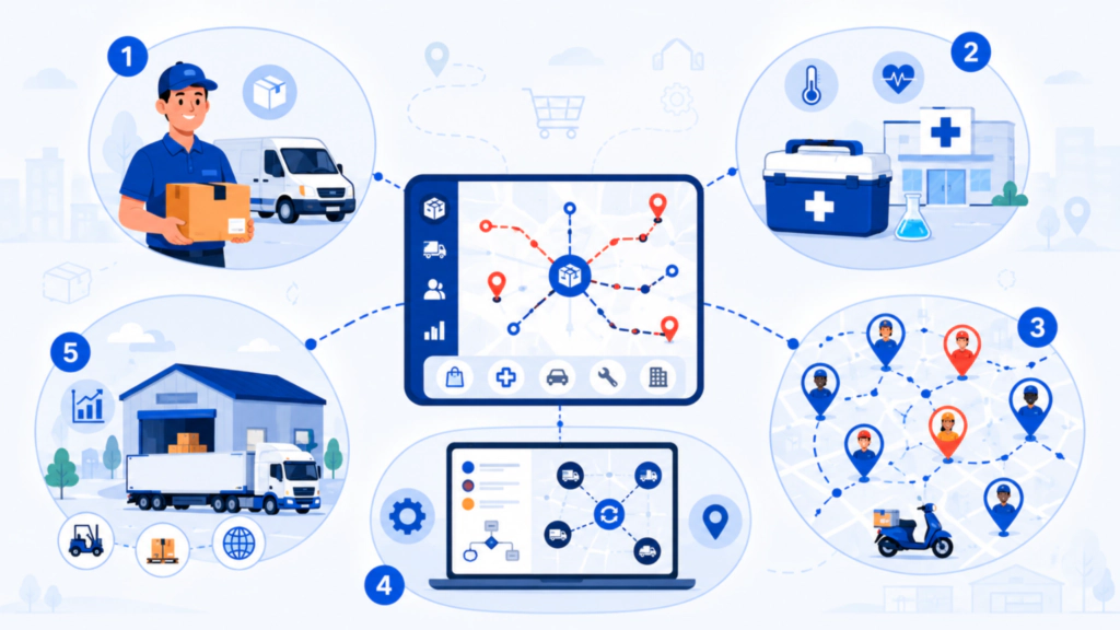 Final-mile delivery provider types for healthcare retail ecommerce and enterprise logistics